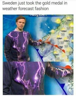 memehumor:  Sweden’s meteorologist fashion