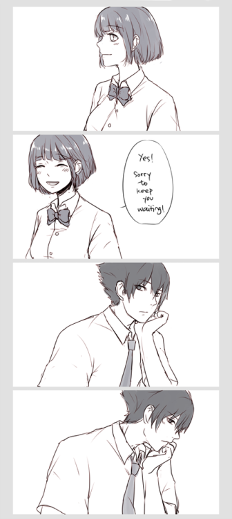 kaonamari:Day 6 - HairShe looks good with short hair, maybe he’ll tell her that in a more direct way
