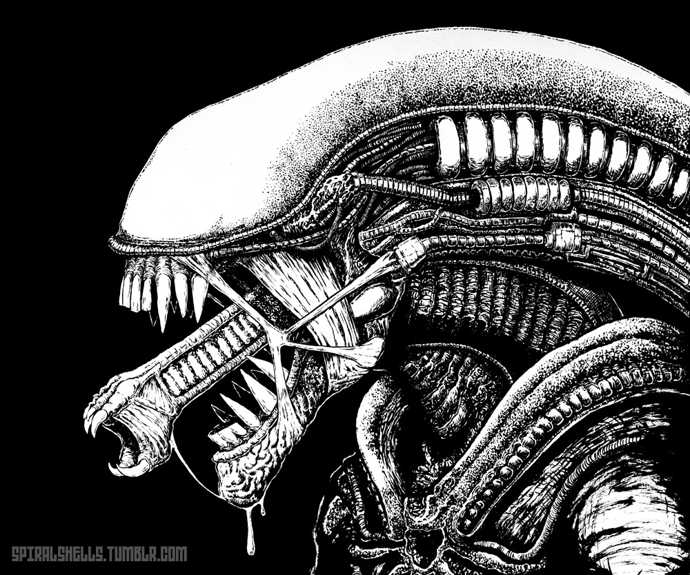 Background and Prop Designer for Animation / Creature Designer — Xenomorph  ink piece done for the upcoming Icons...