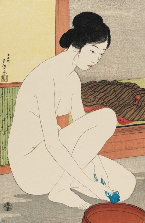 the-evil-clergyman: Bathing by Hashiguchi Goyo (1915)