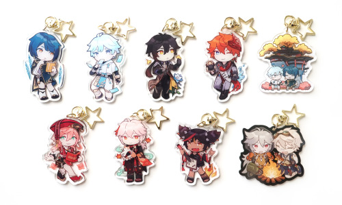 Leftover Genshin charms are now available in my shop![shares greatly appreciated]