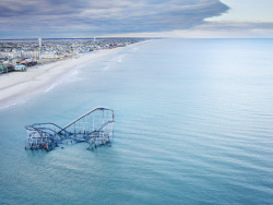 hogpig:  Nov. 4, 2012. In Seaside Heights, N.J., the Jet Star roller coaster at Casino Pier, once a Jersey Shore landmark, was submerged in the Atlantic as a result of Hurricane Sandy.Stephen Wilkes 