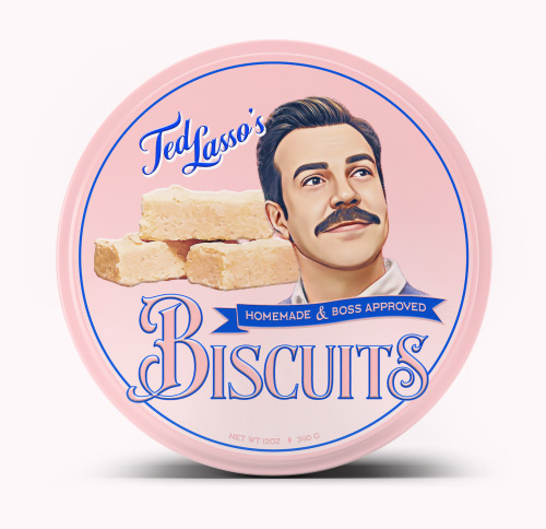 endlessblasphemy: Commemorative Ted Lasso Biscuit Tins, also on twitter—inspired by 