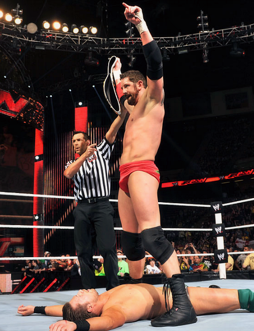 Miz has an up close view of the Bull Hammer!