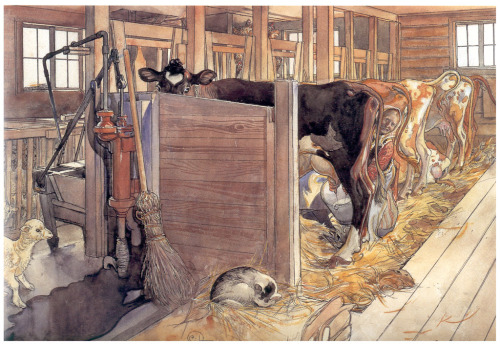 carl-larsson: The stable, 1906, Carl Larsson