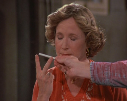 cattailsandcattales:  urbies:  Great moments in tv history  The best part is how the hand giving the cigarette doesn’t belong to anyone in the room—no one is wearing that shirt. 
