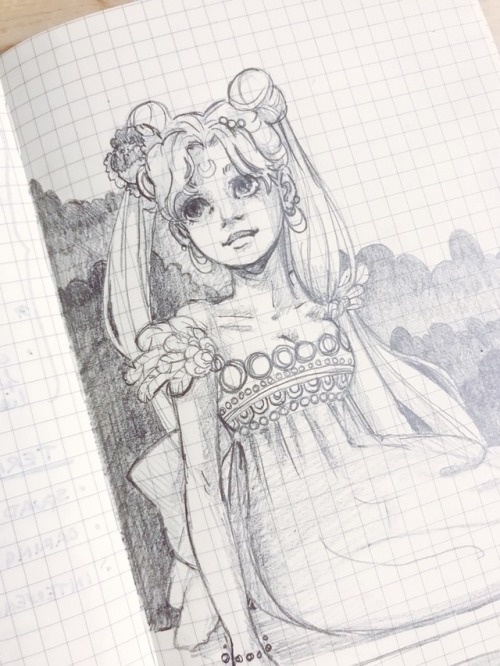 naomimaria: I drew Princess Serenity while I was chewing over some decisions on materials for a prod