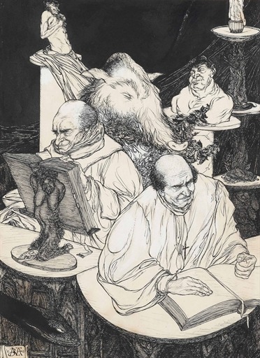 blastedheath:  Austin Osman Spare (English, 1886-1956), A Book of Satyrs: The Church,