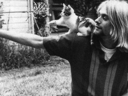 Kurt with his Cat.  