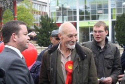 Make it socialism!Patrick Stewart campaigning