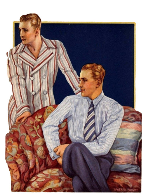 buzz-o-graph:Pajamas &amp; dress shirts from a1930s men’s wear catalogue.