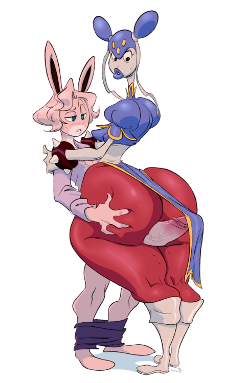 slewdbtumblng: Comission for Draggo Medichum-li giving some training aid to Draggo’s Wigglystud.  puff puff~ ;9