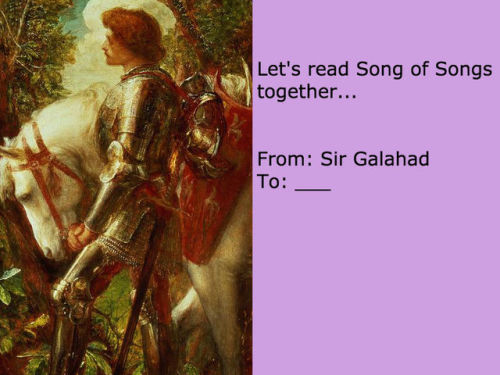 fuckyeaharthuriana:forthegothicheroine:Knights of the Round Table valentines.These are beautiful!