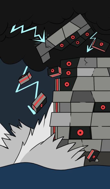 The Tower (XVI) for the @pkmncreatives Tarot Deck event!