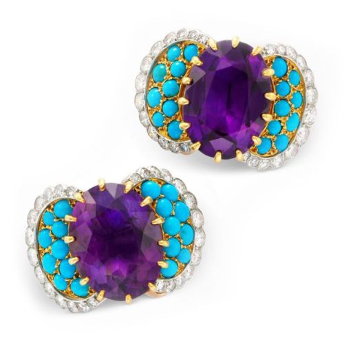 A Pair of Amethyst, beauty bling jewelry fashion