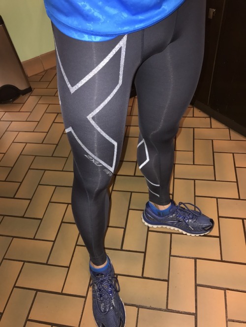 These 2XU tights are about as tight on me as you can get. They take a little effort to work up the l
