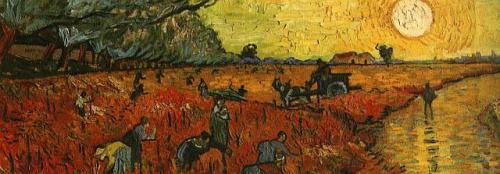 The Red Vineyard at Arles,(Detail) -  Vincent van Gogh  c.1888                 Dutch 1853-1890   