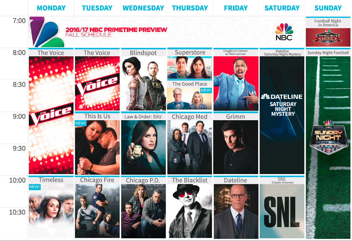 NBC — Check out the NBC fall schedule! We a...