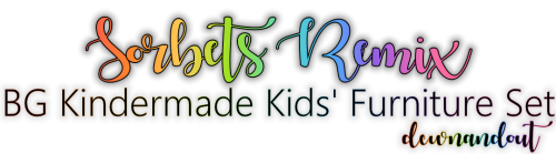 Base Game Kindermade Kids’ Furniture Set in Sorbets RemixItems from the ‘Kindermade’ kids’ furniture