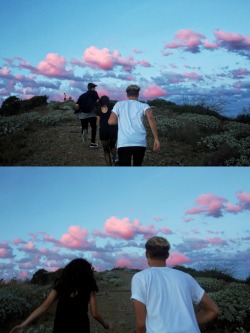 indsunshine:  fionaohanlon:  last night we ran up this hill to get to the clouds during sunset. While running, I had my camera in my hand and started taking random photos, without looking at what I was doing. These are my favorite photos of the whole