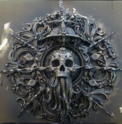 fooken: steampunktendencies:  Cthulhu sculpture by Cam Rackam   really cool cthulhu sculpture by Cam Rackam. 