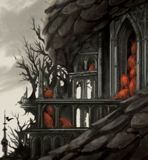 jamesbousema: GOREGOYLE: THE SERPENTCoiled round her castle, the stone serpent fends off those who w