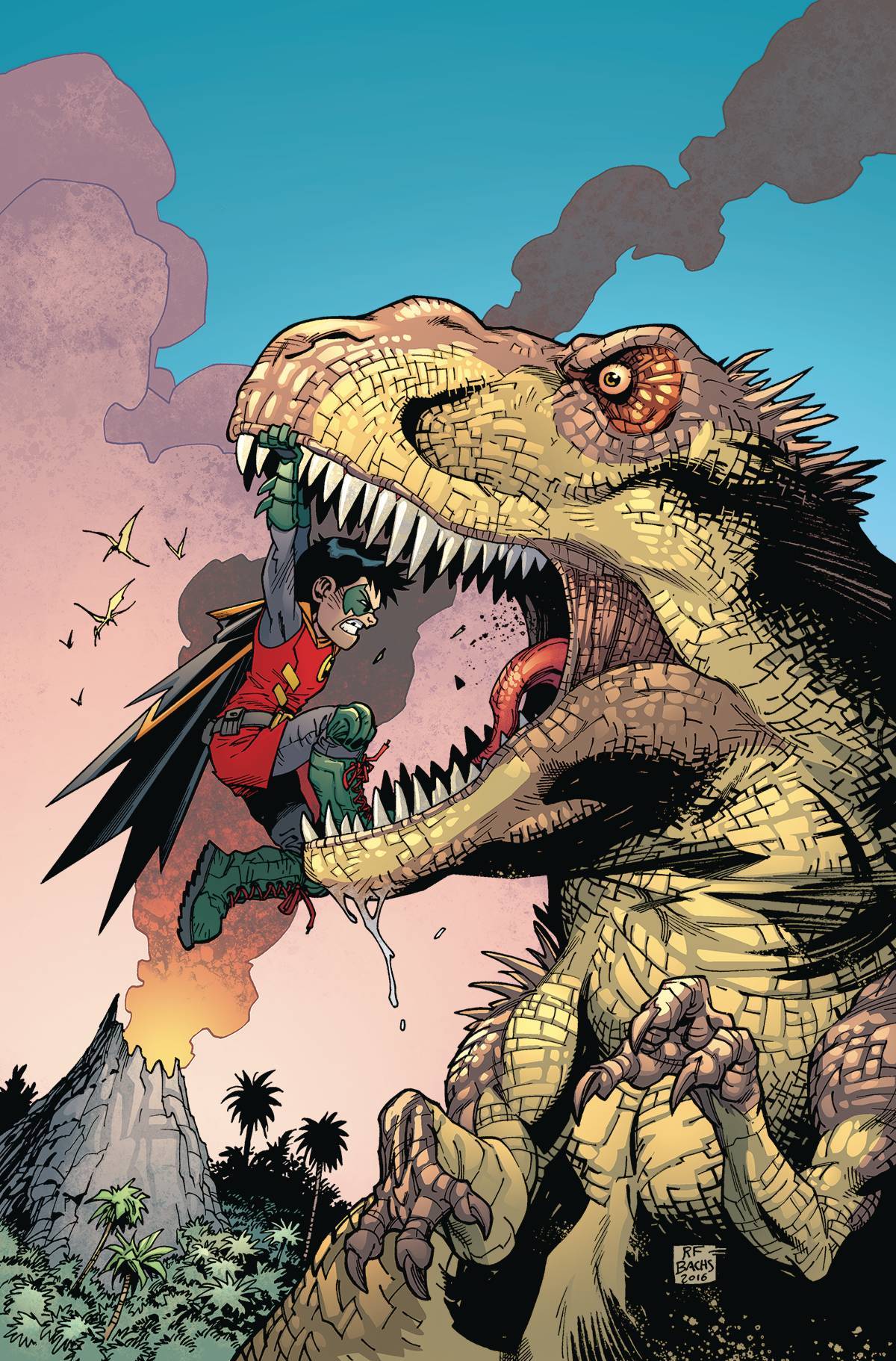Fistfights, dinosaurs, collateral damage - every family has its little ups and downs, right? Damian, Talia al Ghul and Bruce Wayne team up for Robin: Son of Batman #12, out this week at Curious Comics!