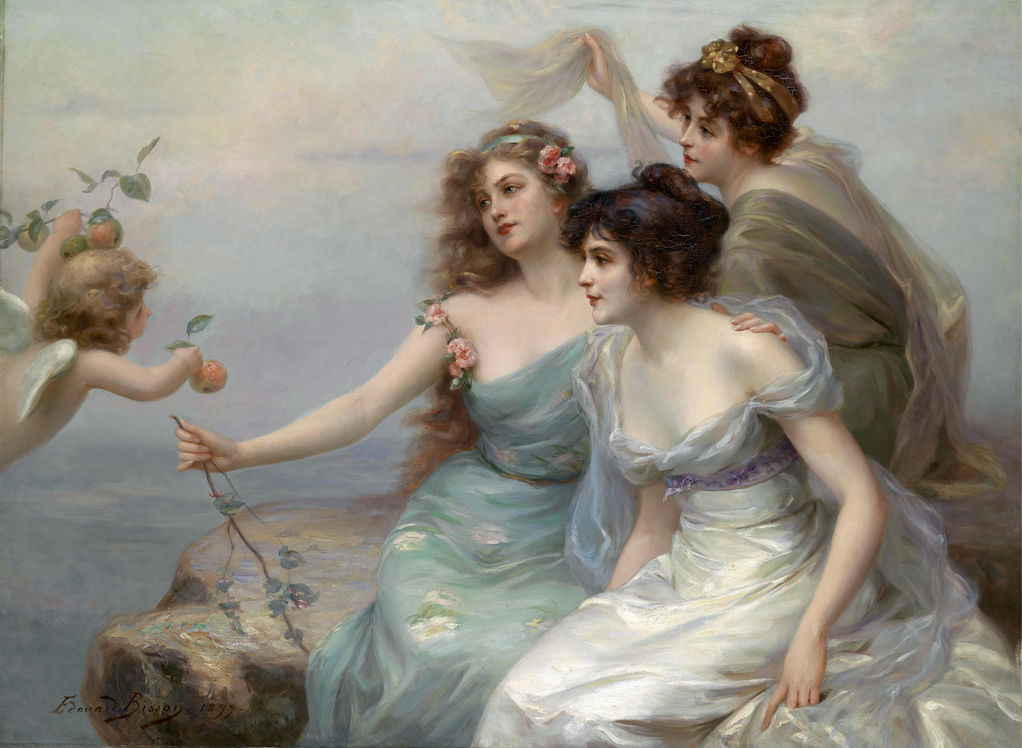 lady-audrey:“The Three Graces” (1899) by Edouard Bisson (1856-1908). 