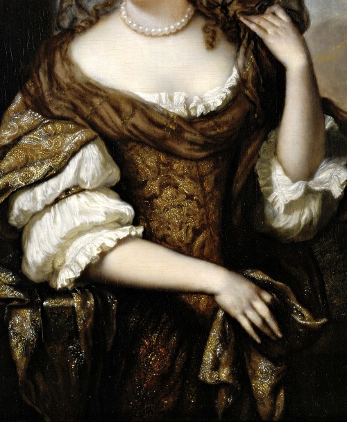 sadnessdollart: Portrait of a Lady, Detail. by Constantijn Netscher (1668-1723)