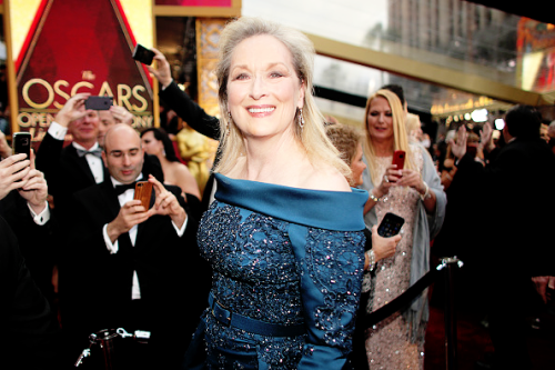 Meryl Streep (wearing custom ELIE SAAB) attends the 89th Annual Academy Awards at Hollywood & Hi