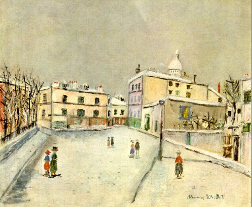 maurice-utrillo: Snow over Montmartre, Maurice Utrillo