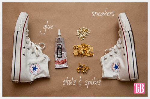 doityourselfproject:  DIY STUDDED CONVERSE  