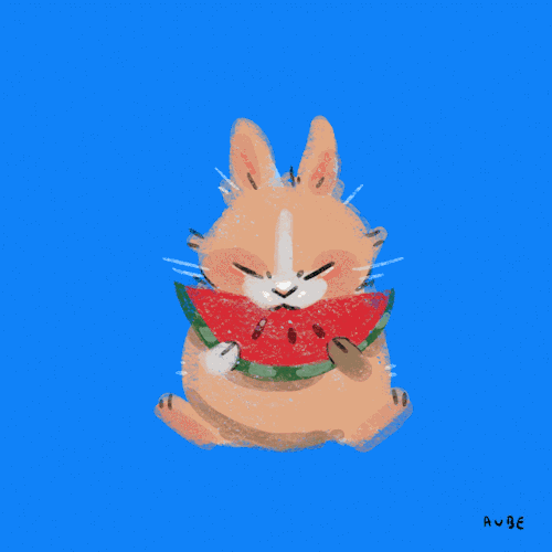Do You Know Something Cuttest Than A Rabbit Eating A Watermelon ?