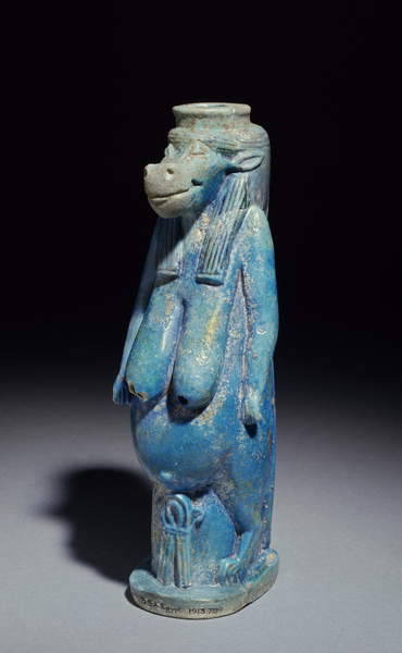Statuette of TaweretFaience glazed figurine of Taweret, the protective goddess of childbirth and fer