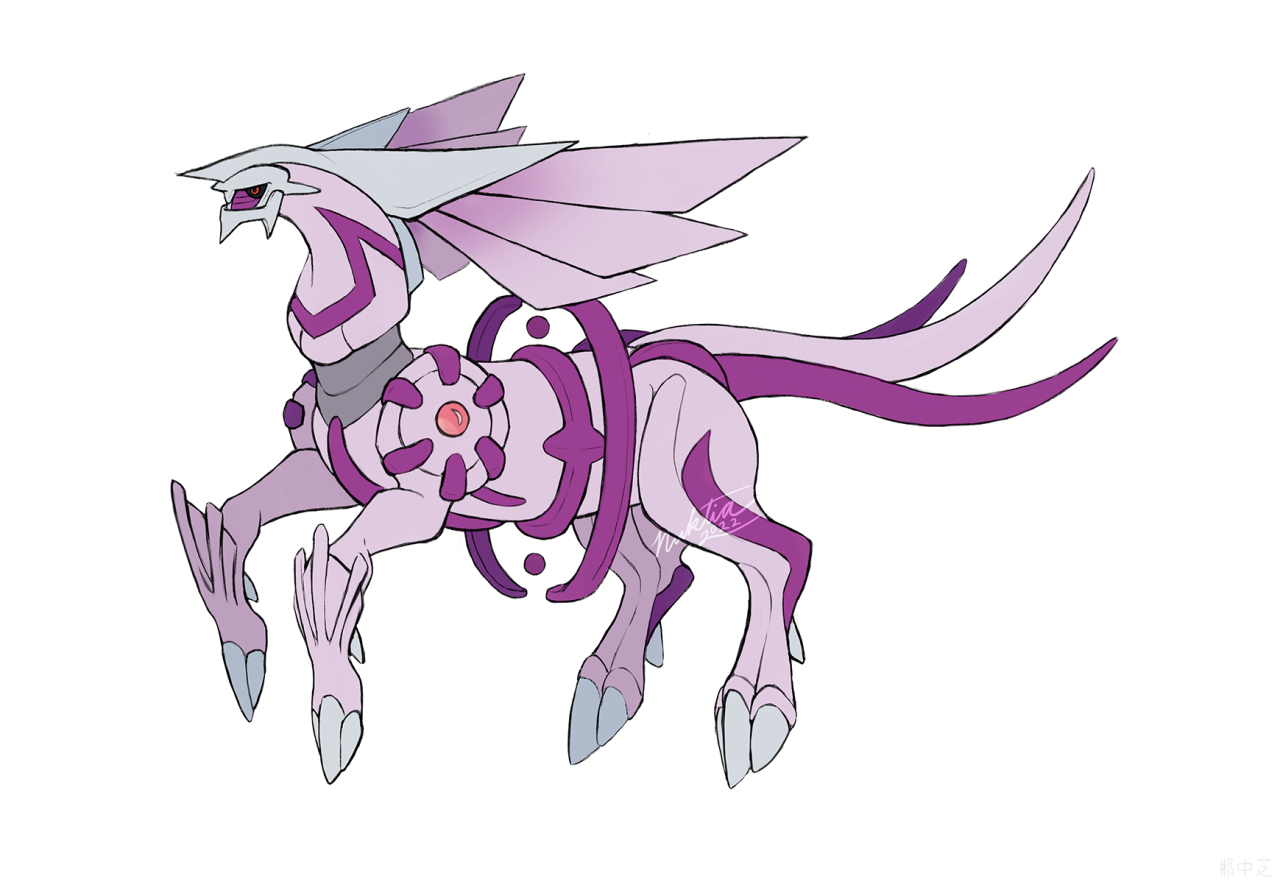 my dialga and palkia origin forme redesigns, now in color!