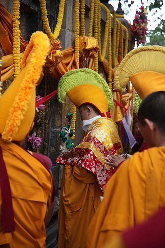 Buddhists monks, Mahabodhi Temple, India