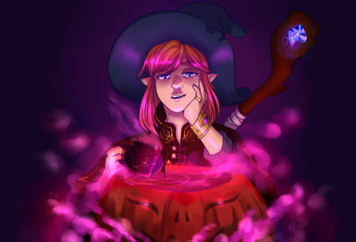 i wanted to make a new header for spoopy month, and whats better but to return caffeinated Witch Leg