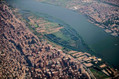 Cairo and the Nile. Khaled Desouki/Agence France-Presse — Getty Images, from this New York Times art