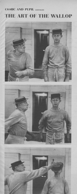Donald O’Connor & mentor for ‘The Buster Keaton Story’ get in training in matching track suits ;
