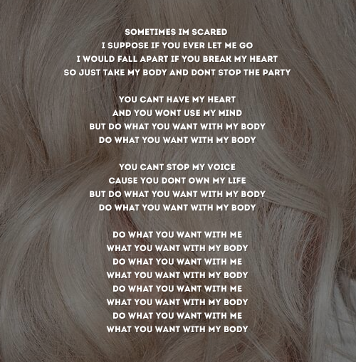 ladyxgaga:  Unofficial lyrics for Gaga’s “Do What U Want” ft. R. Kelly. Pre-order