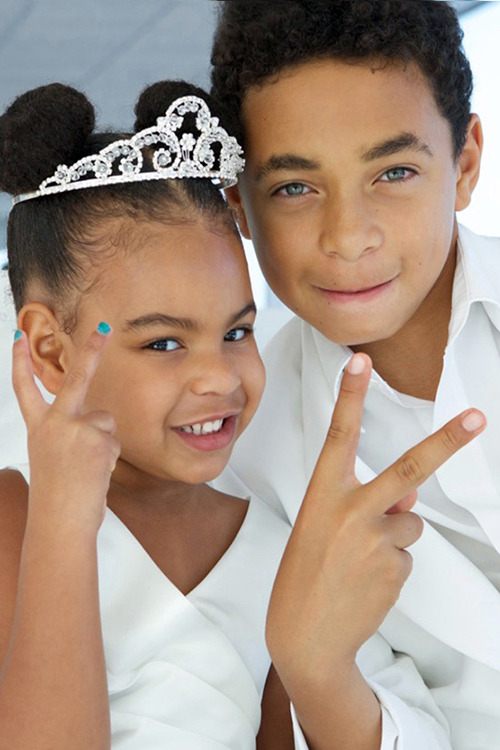 beyoncefashionstyle:  Julez and Blue Ivy at Miss Tina &amp; Richard Lawson’s