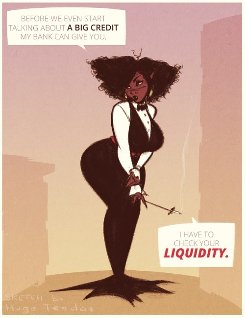   My Vampire Wife Isabella - Liquidity Check - Cartoon PinUp SketchIsabella is very