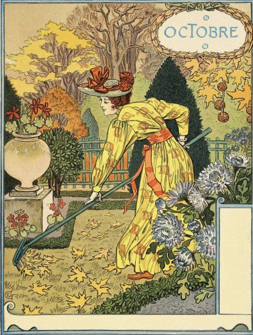 pagewoman:Octobre/Octoberby Eugène Grasset
