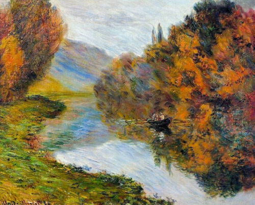 Rowing boat on the Seine at Jeufosse, Claude Monet 1884Impressionism