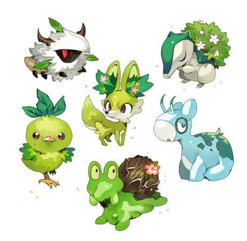 kradeiz:  bulbasaur-propaganda:  What if Grass and Fire Pokemon swapped types? Artist:   esasi8794 / Twitter  The artist has done a few more swaps like Water and Electric  and Normal and Dark 