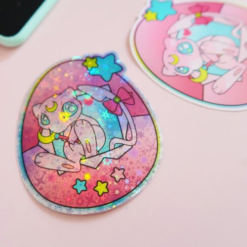 retrogamingblog: Holographic Pokemon Stickers made by GutsAndGlitter Cute