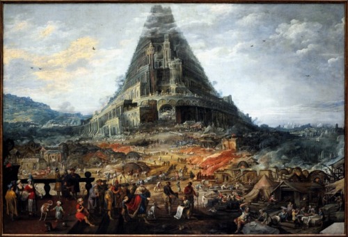 Joos de Momper (attributed to Frans Francken the Younger), The Tower of Babel, 1590-1635, oil on can