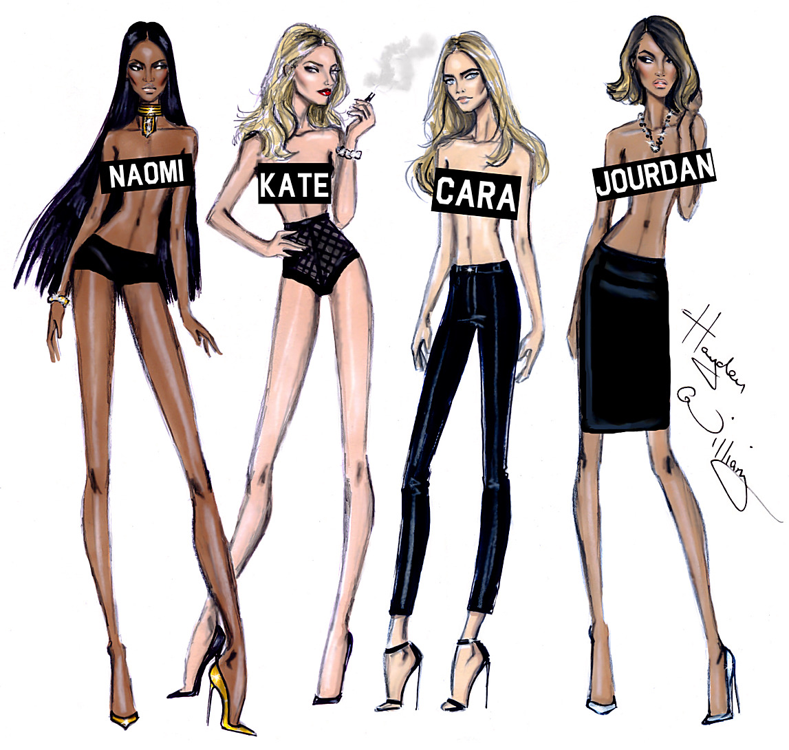 Hayden Williams Fashion Illustrations on Tumblr