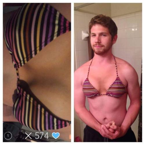 haha-woww:  redditfront:  Contoured my brothers chest to look like boobs and posted to local anonymous app. Second picture was not posted… yet  haha…. woww….