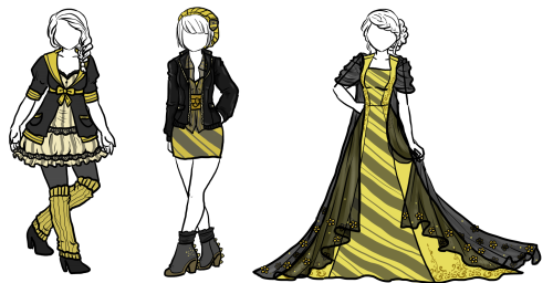 dragonbadgerhugs: ladylawga: Fall fashion (and a ballgown cause I fucking love ballgowns) for the 4 